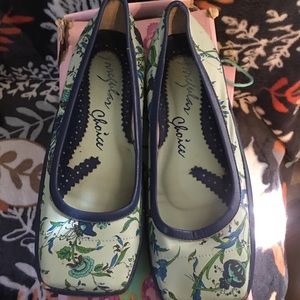 Irregular Choice flats peacock print sz 7